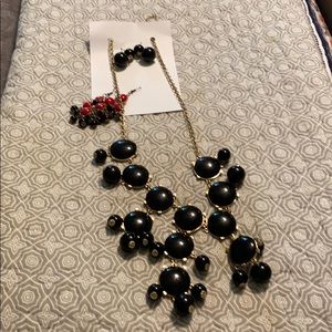 Necklace tow two pairs of earrings